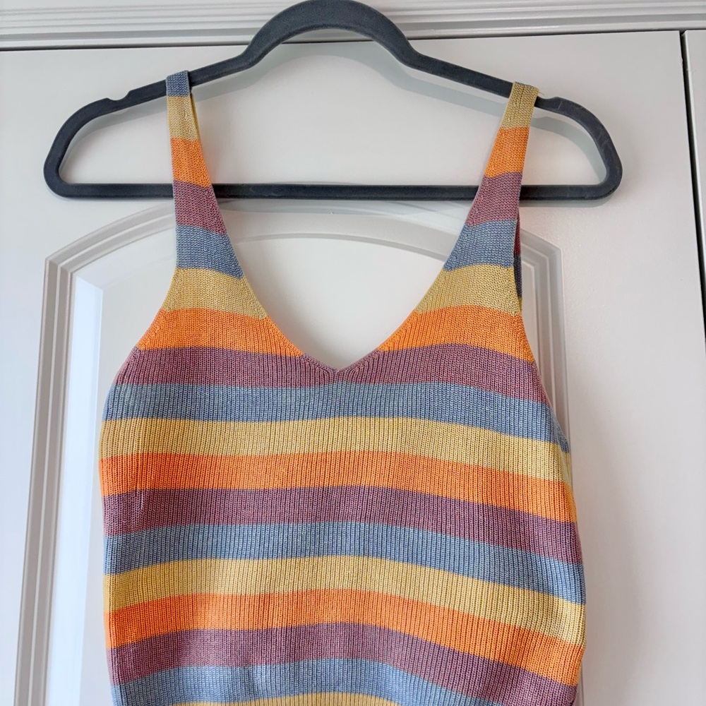 RVCA Multicolor Striped Sweater Tank